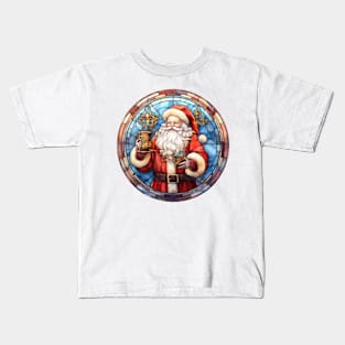 Father Christmas with a mug Kids T-Shirt